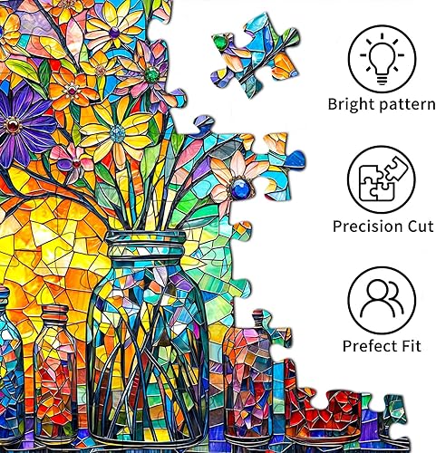 Miniatura 6 de Rompecabezas de flores de la vida para adultos de 1000 piezas, rompecabezas para adultos, juguetes desafiantes para adultos, rompecabezas imposible,