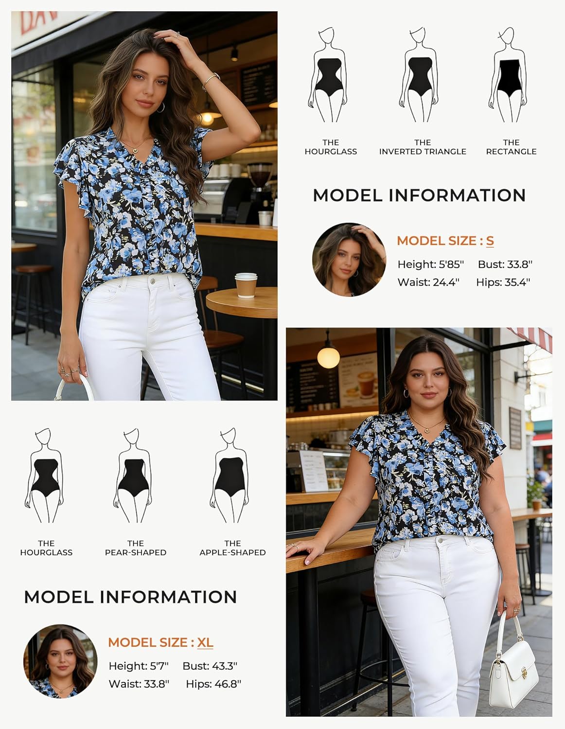 GRACE KARIN 2026 Boho Tops for Women Dressy Casual,Ruffle Sleeve Chiffon Blouses Work Shirts,V Neck Summer Fashion Clothes - Image 6