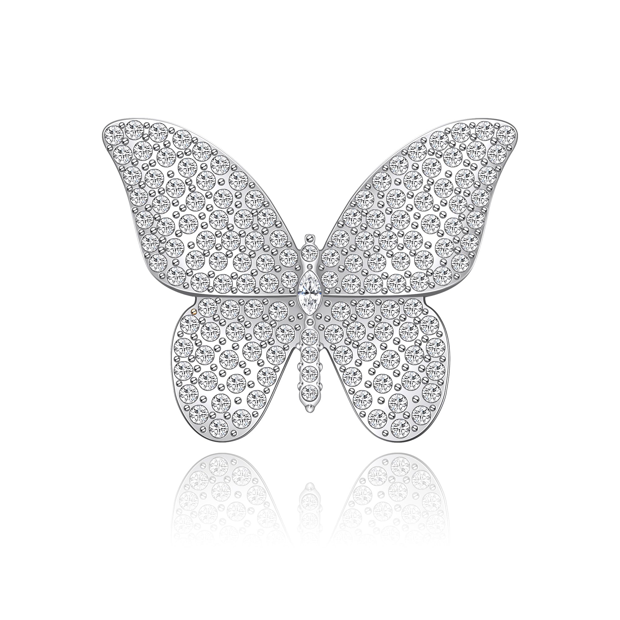 Butterfly Brooch for Women, Insect Shaped Pins for Clothes Accessories Jewelry Butterfly Shiny Brooch Pins Wedding Brooch Sweater Shawl Pin Clips for Women