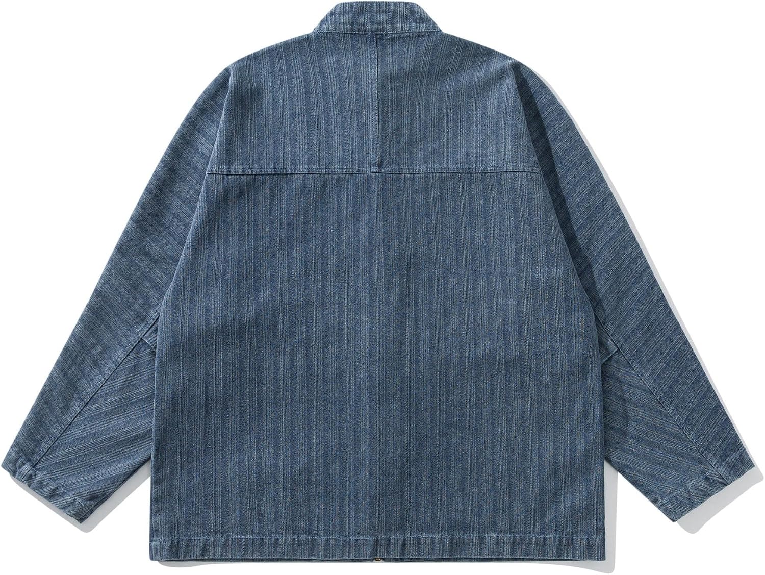 Chinese Style Denim Jacket Spring Autumn Retro Stand Collar Loose Fit Tang Suit Coat