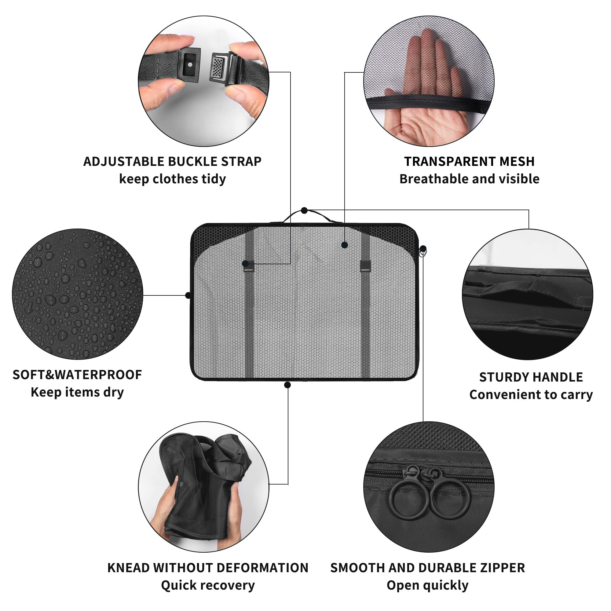 Organizer Valigie 9 Pezzi - Cubi Salvaspazio, Impermeabili, Per Viaggi Ordinati