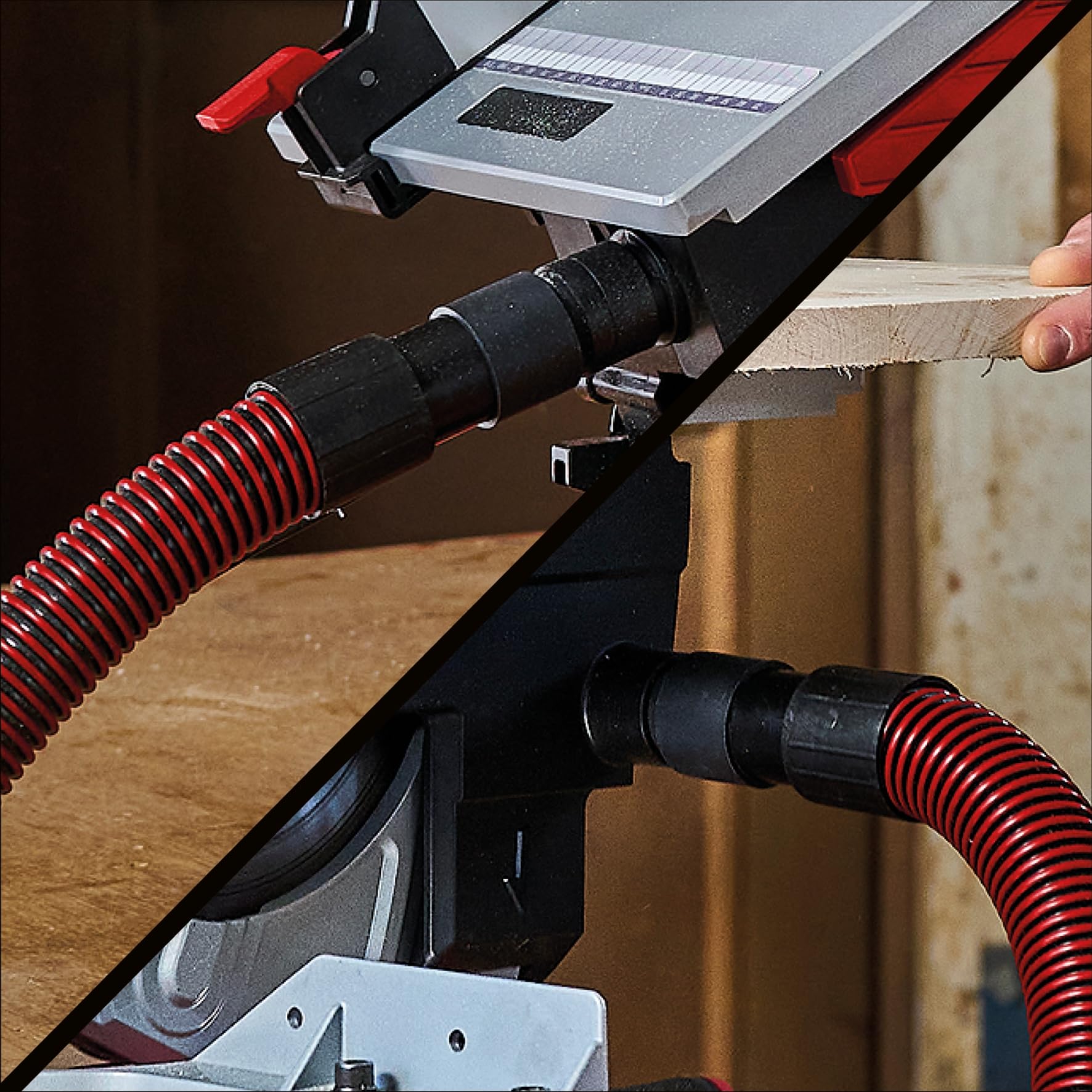 Einhell, troncatrice con banco superiore TE-MS 254 T (2000 W, Ø 254 mm lama, larghezza di taglio 130 mm, profondità di taglio 74 mm, incl. linea di taglio laser, funzione sega circolare da tavolo)