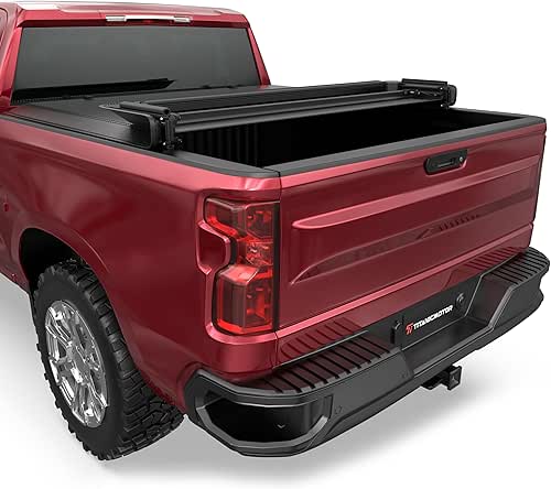 Soft Quad Fold Truck Bed Tonneau Cover Compatible for 2007-2013