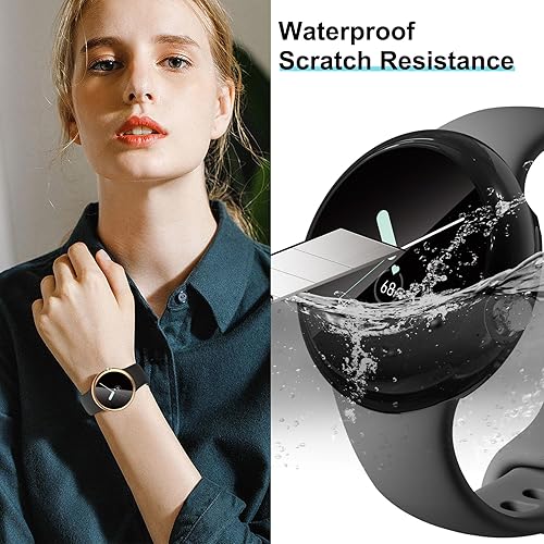 Miniatura 4 de Paquete de 10 fundas Fvlerz compatibles con Google Pixel WatchPixel Watch 2, protector de pantalla de TPU suave, cubierta protectora completa,