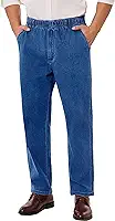 Calça jeans masculina voeeron com cintura elástica e caimento solto