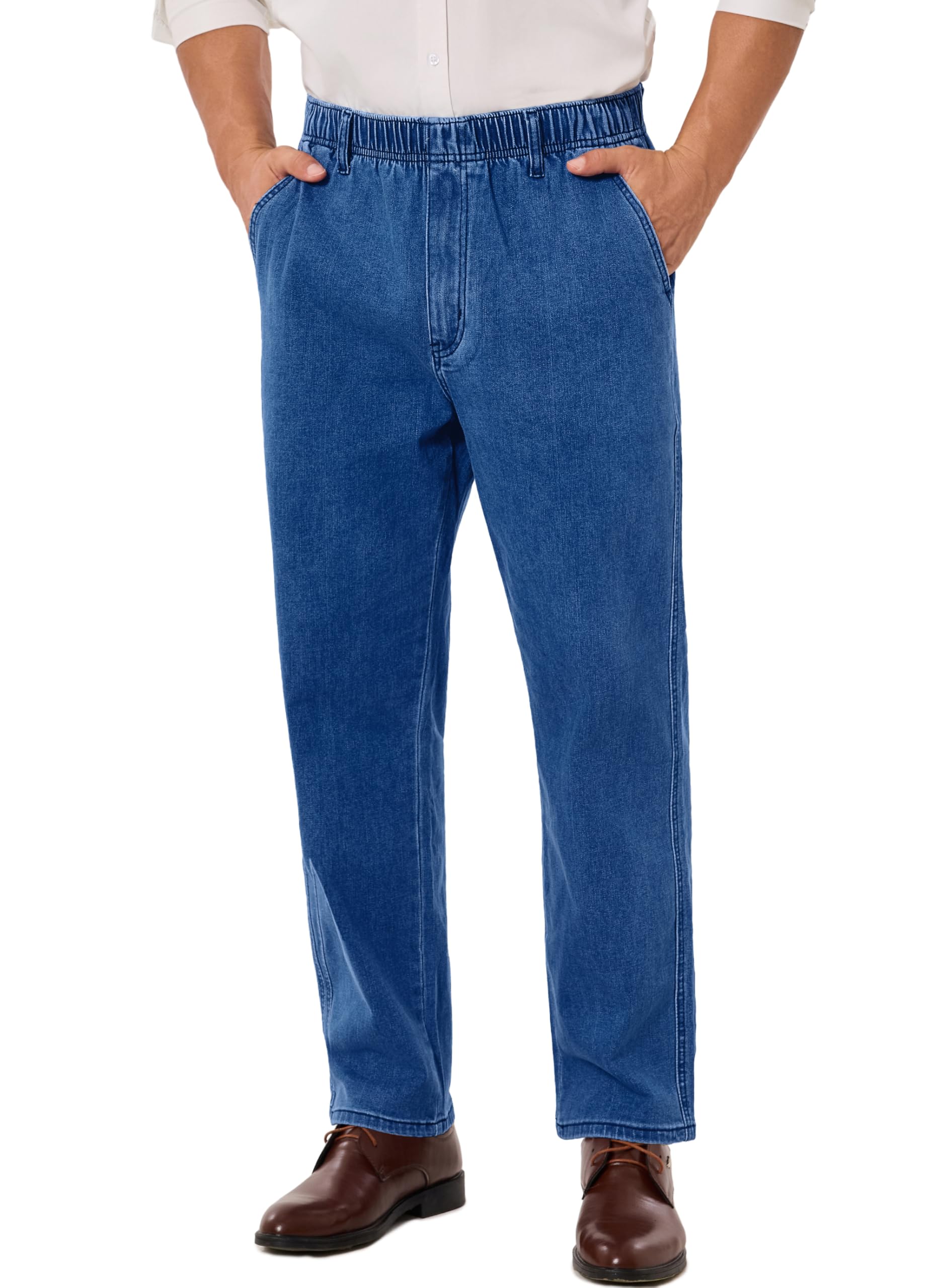 voeeron Pull On Elastic Waist Jeans