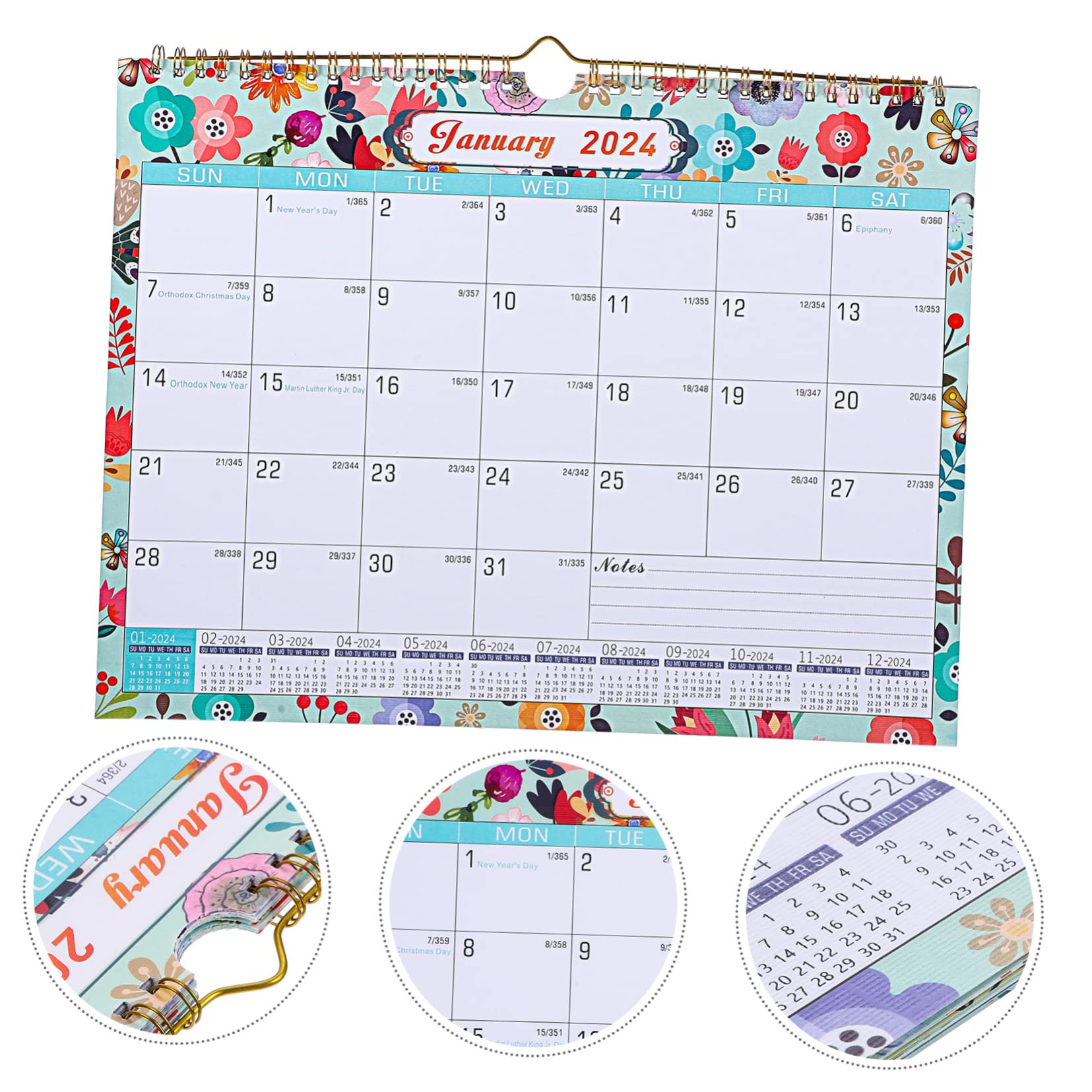 VILLCASE 5stücke Tearable Kalender Englischer Countdown Wandkalender Für Zuhause Und Büro Großer Hängender Monatskalender Mit Klaren Druckbildern Planung Und Organisation Von Terminen