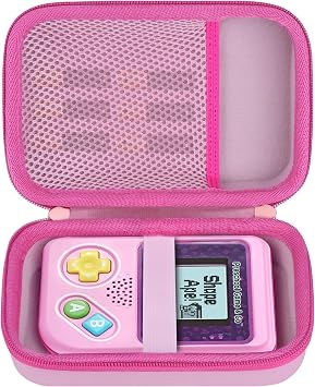 Lebakrot Storage Case Compatible with Leapfrog Preschool Game and Go Handheld Video Game Toy Pink+ Red Case Only