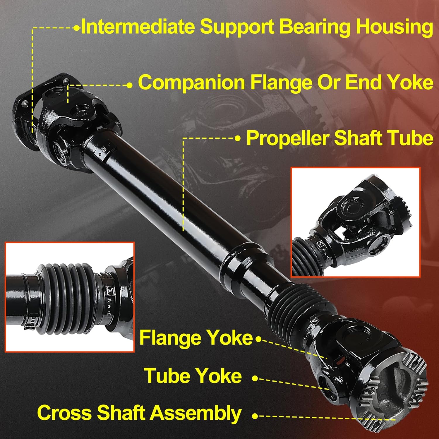 Front Drive Shaft Driveshaft Assembly Fit for Dodge Ram 2500 2003-2005 for Ram 3500 2003-2005 4WD V8 5.7L OE# 52105931AE,659537,938272- for Manual Transmission
