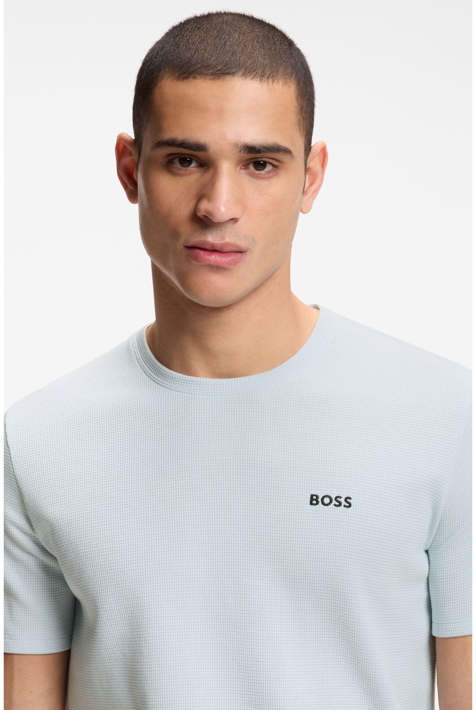 BOSS Herren Waffle T-Shirt 10269584 01 Pyjama_T_Shirt