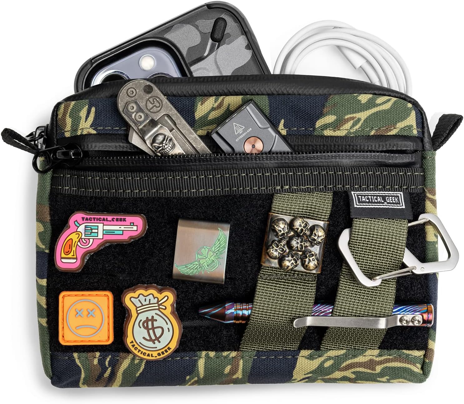 TACTICAL GEEK EDC Pouch Organizer, Nylon MultiFunctional Utility EDC