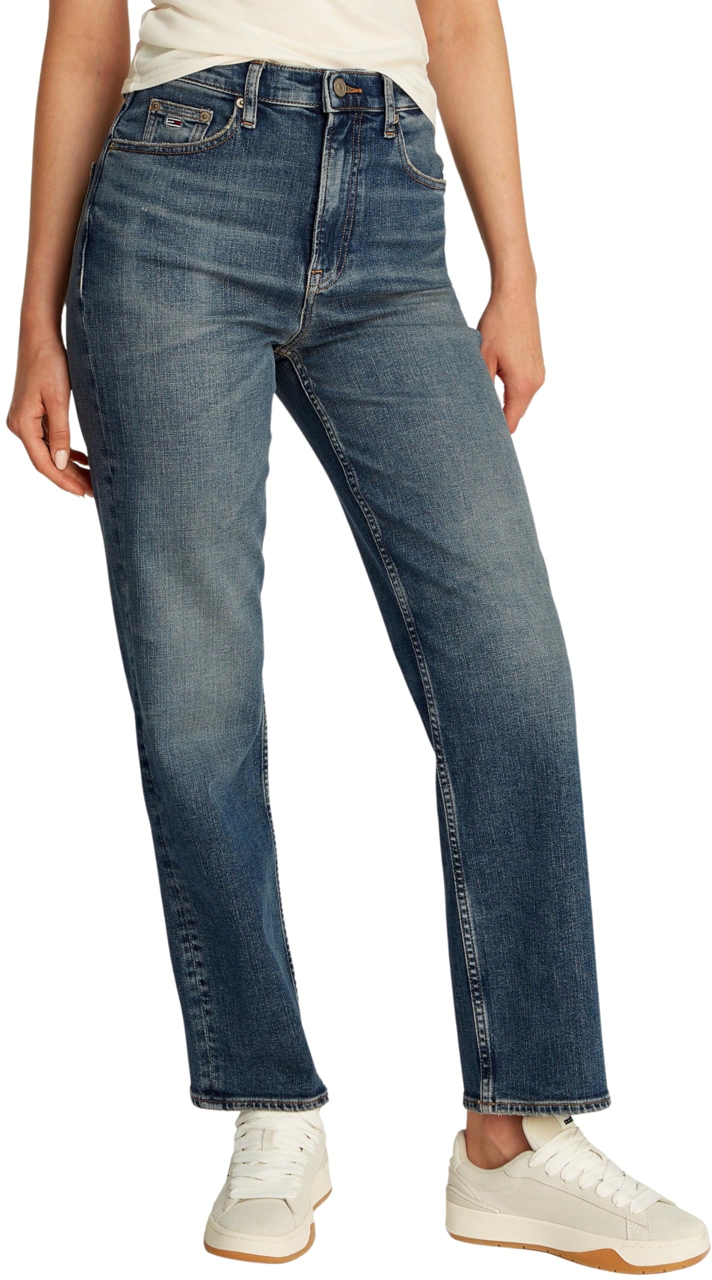 Tommy Jeans Womens Layla Hr Slim Bi5154 Dw0dw20586 Straight, Denim (Denim Dark), 25W / 30L UK