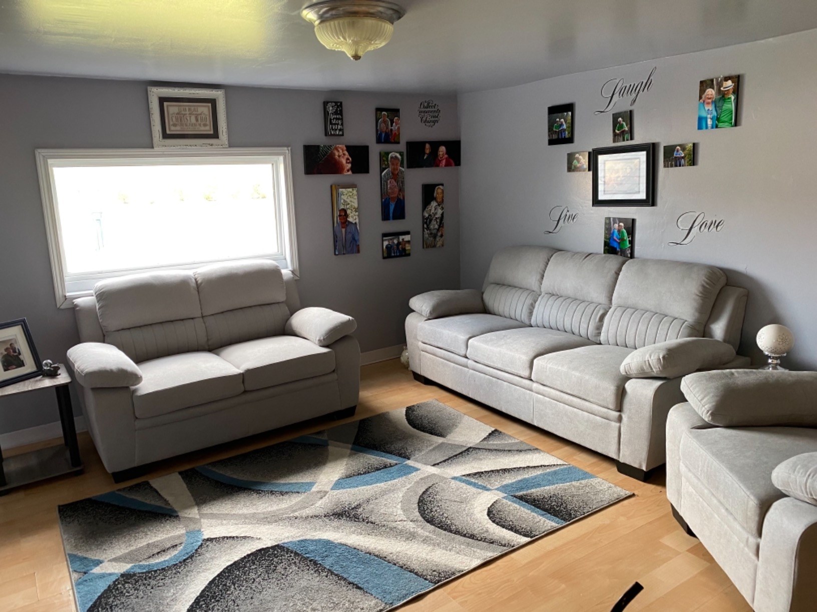 48/mo Finance Lexicon Vega 3Piece Living Room Set, Light Gray Buy