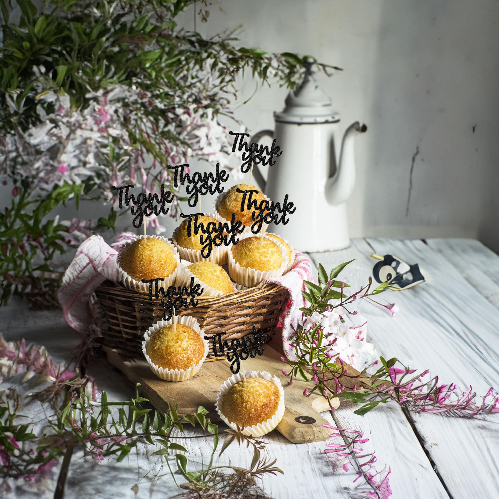 Gyufise 36 decorazioni per cupcake a forma di fata, con fiori