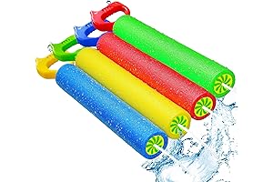Premium Foam Water Guns Set of 4 with Plastic Handle for Outdoor...