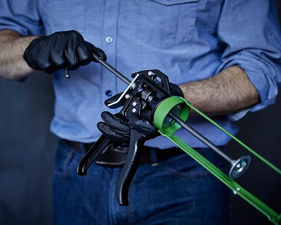ZIP System Liquid Flash Cartridge Applicator - Professional-Grade Steel Frame Caulk Gun - 18:1 Thrust Ratio - Rotating Barrel Cartridge Applicator - 29 oz Cartridges