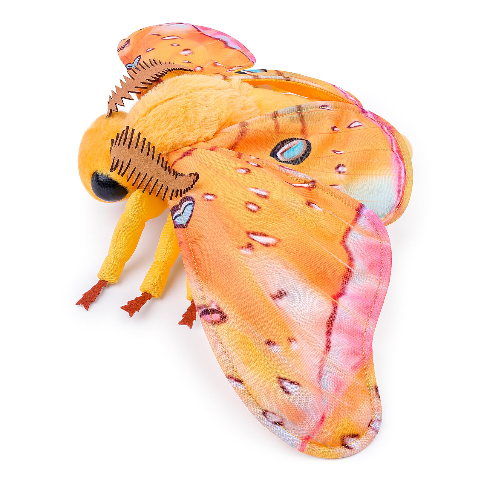 lilizzhoumax Hawkmoth Plush Toy Stuffed Animal Realistic Lovely Cute Super Soft Creative and interesting gifts for Kids boys girls Bedtime Companion Plushie Collection Interactive Play 10.6” yellow - Image 2