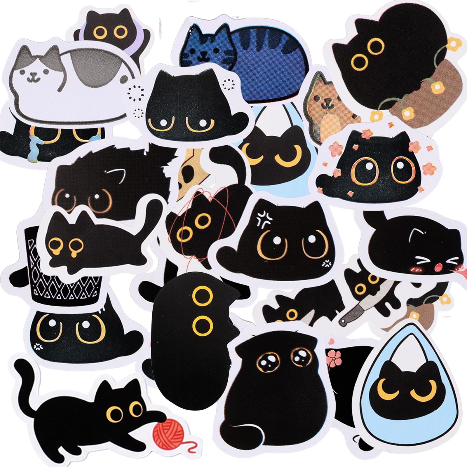 4000 Sheets Cat Sticker Roll, Cute Funny Cartoon Animal Decals
