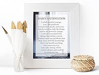 Vista 6 de Daily Affirmation Inspirational Print 8x10 UNFRAMED Motivational Wall Art Ideal for Home or Office Décor Great Modern Typographic Gift for
