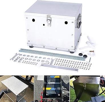 Peastorm Lockable Car/RV/Marine Battery Box, Adjustable Stainless Steel Battery Relocation Kit For Trailer, Boat, Trolling Motor, Kayak