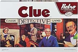 Hasbro Gaming Retro Series Clue 1986 Edition Board Game, Classic Mystery Game for Kids, Family Board Games for 3-6 Players, Ages 8+ (Amazon Exclusive)