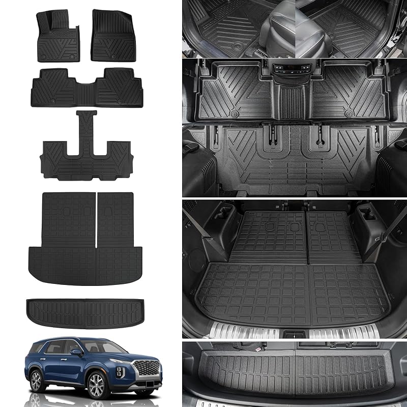 Kit de tapetes e forro de porta-malas em TPE Rongtaod para Hyundai Palisade 2020 a 2025