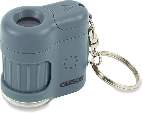 Miniatura 6 de Carson Microscopio de bolsillo con luz LED MicroMax 60x-75x (MM-200) y MicroMini 20x microscopio de bolsillo con iluminación LED con linterna UV y