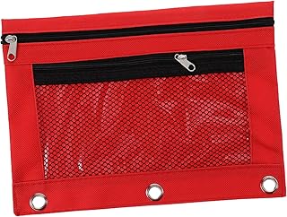 Operitacx Clipes De Fichário Saco De Pano De Bolso Porta-Lápis Liga De Alumínio Venda Fichário Saco De Lápis Zíper B5 Notas Zíper Porta-Canetas Máscara De Olho Saco Clipe Fichário