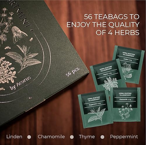 Miniatura 2 de ACORUS  Surtido de té de selección de hierbas  Juegos de regalo de té  Caja de té natural juego de 4 sabores  Juego de té  Descubre la calidad del