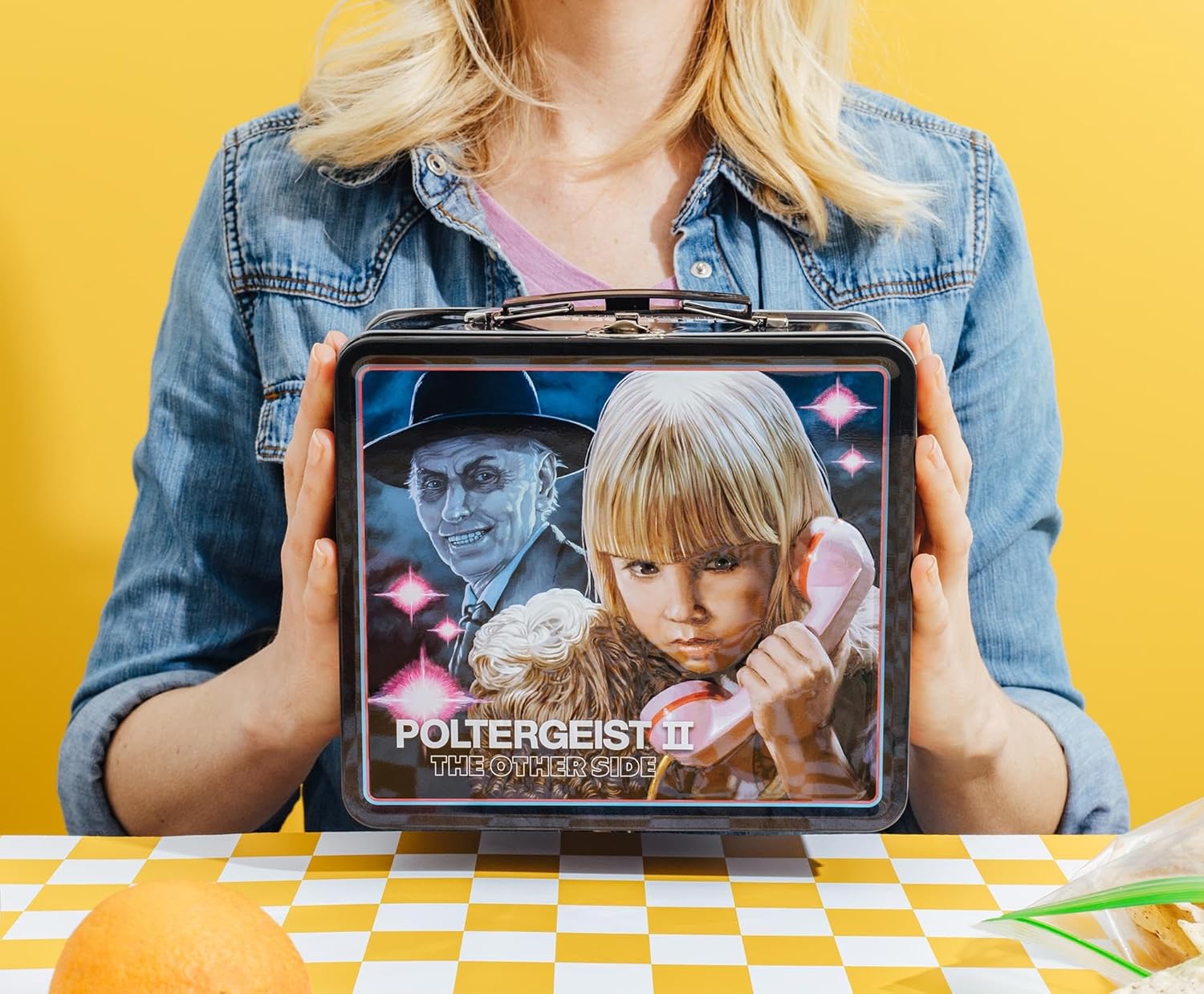 Toynk Poltergeist II: The Other Side Retro-Style Metal Lunchbox | Reusable Storage Tin Container