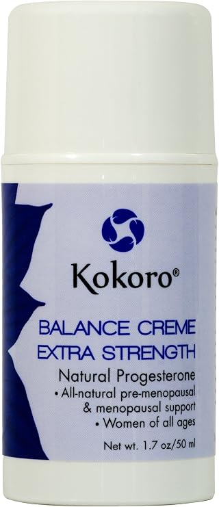 Kokoro Extra Strength Natural Progesterone Creme | Skin Moisturizing Cream | 1.7 oz Pump | 50% More Progesterone | Paraben-free | No Phytoestrogens | No Animal Products, By-Products, or Animal Cruelty