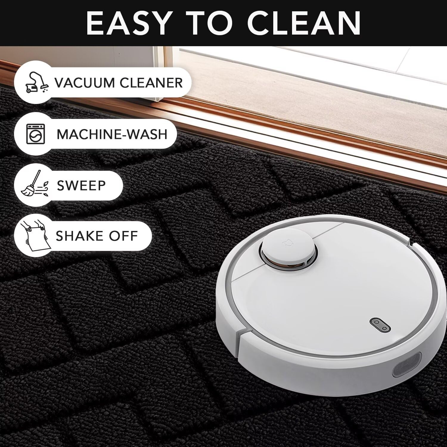 Biscpro Felpudo Entrada Casa, 90 x 150 cm Felpudo Tapete Absorbente Entrada Impermeabley Lavable para Atrapar,Alfombrilla Antideslizante,Exterior,Pasillo, Cocina,Felpudo Lluvia- Verde