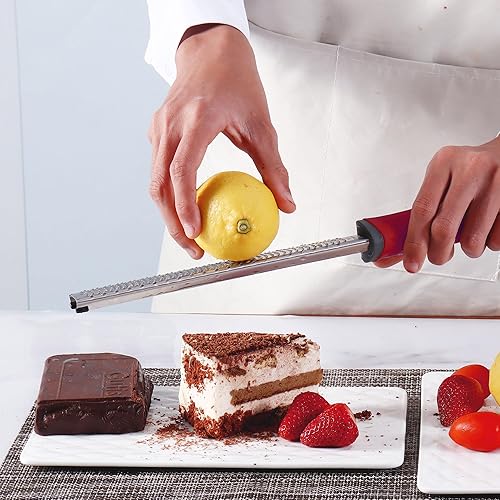 Miniatura 4 de Rallador de limón Zester, rallador de cítricos con asa, utensilios de cocina para queso, limón, chocolate, nuez moscada, jengibre, frutas, verduras,