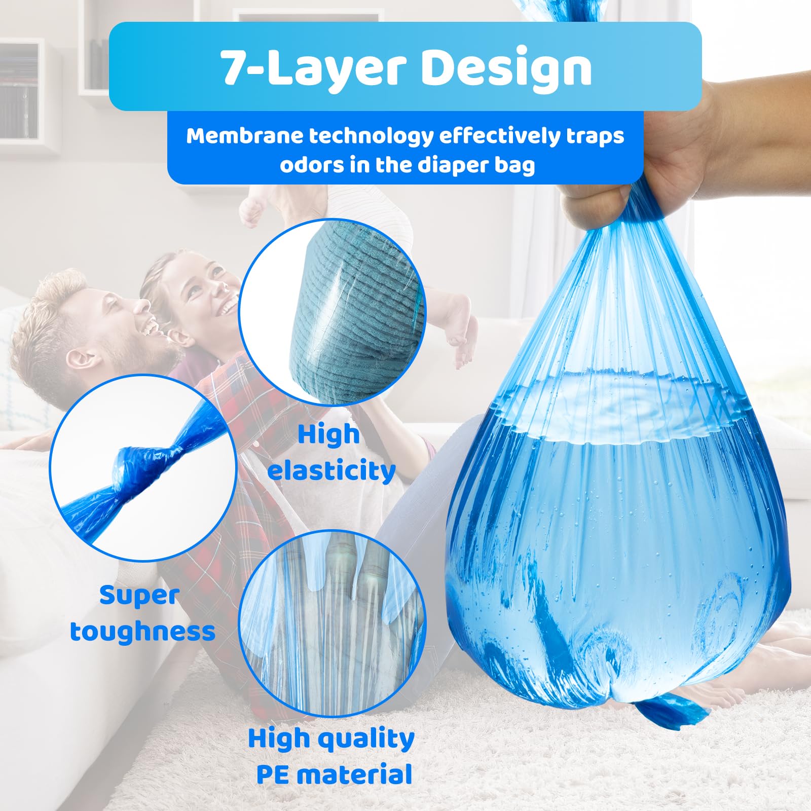 Film Couches Protection Recharge Sac Poubelle à Couches 12