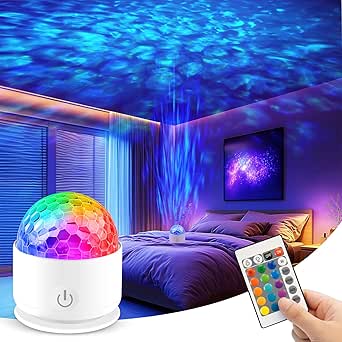 Fokky Sternenhimmel Projektor, LED Sternenhimmel Projektor Kinder, Galaxy Projector für Geschenk Party, Star Projektor Kinder mit 16 Beleuchtung-Effekten, LED Projektor Nachtlicht Zimmer Deko