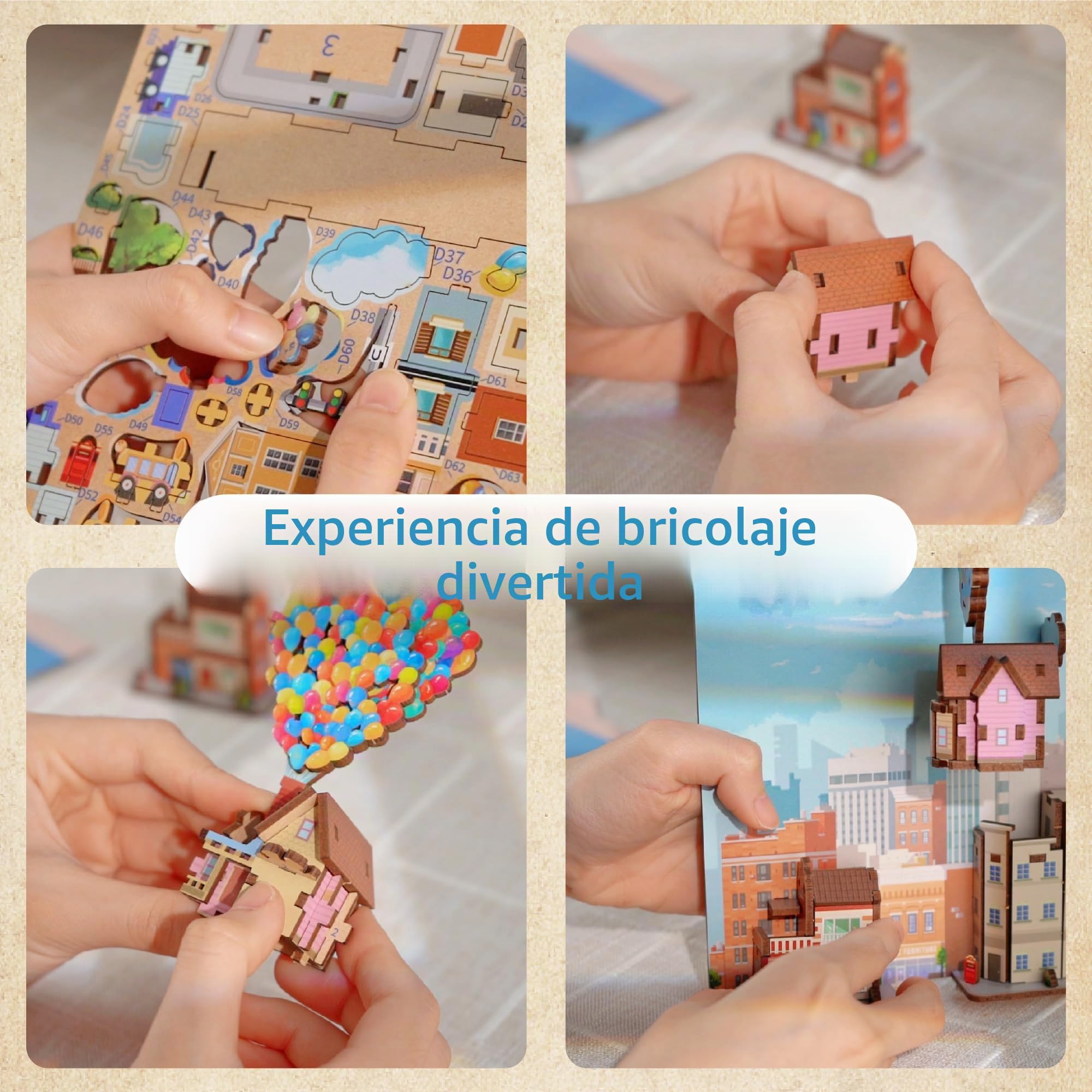 Tonecheer Book Nook Kit DIY Modelo de Montaje 3D Puzzle de Madera para Adultos Construye un Kit de Casa en Miniatura Kit de Manualidades con Luz Regalos Personalizados (Viajando con el Viento)