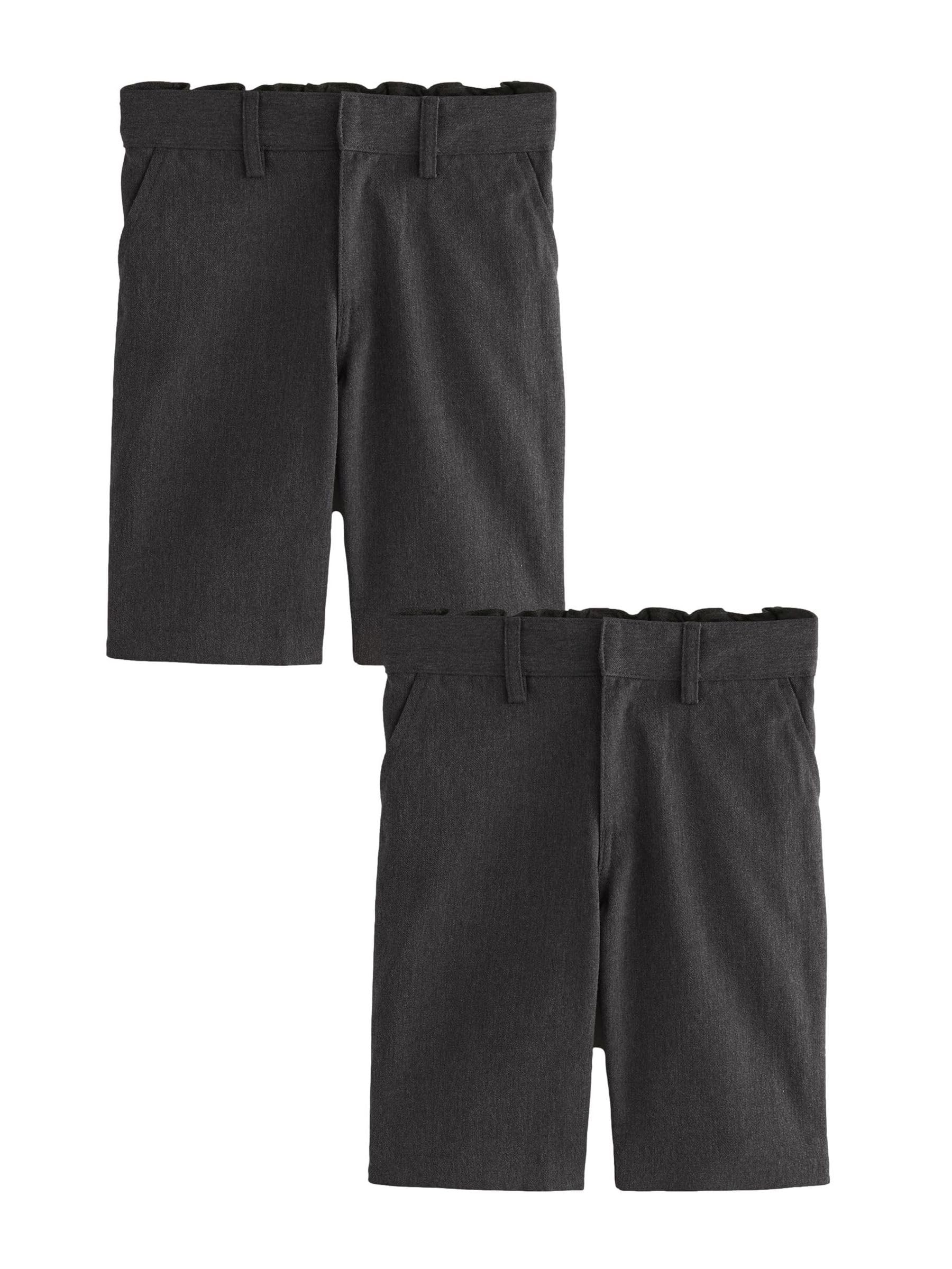 NEXT Niños Pack de 2 Pantalones Cortos Escolares sin Pinzas Delanteras