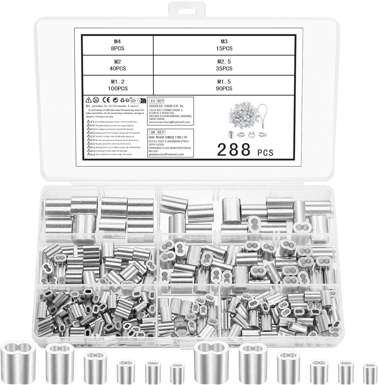 10 Stück 6mm Würgeklemmen Klemmen F. Expanderseil, Seil, Plane, Spanner - Foto 4