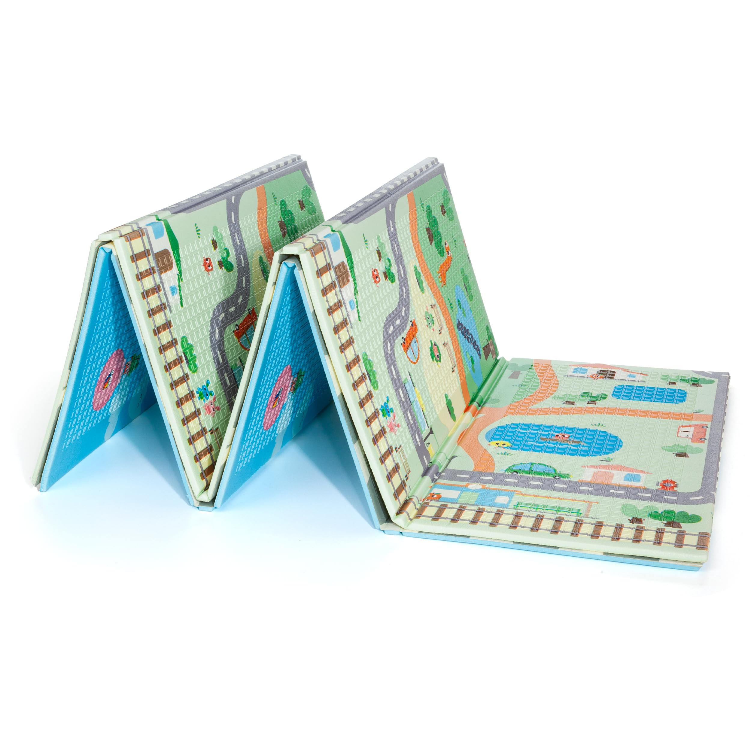 MOLTO | Tappeto gioco reversibile XXL 150x200 cm – Design Gusy Light con stampa per bambini – Tappeto per neonati antiscivolo, pieghevole e imbottito – Da 0 mesi
