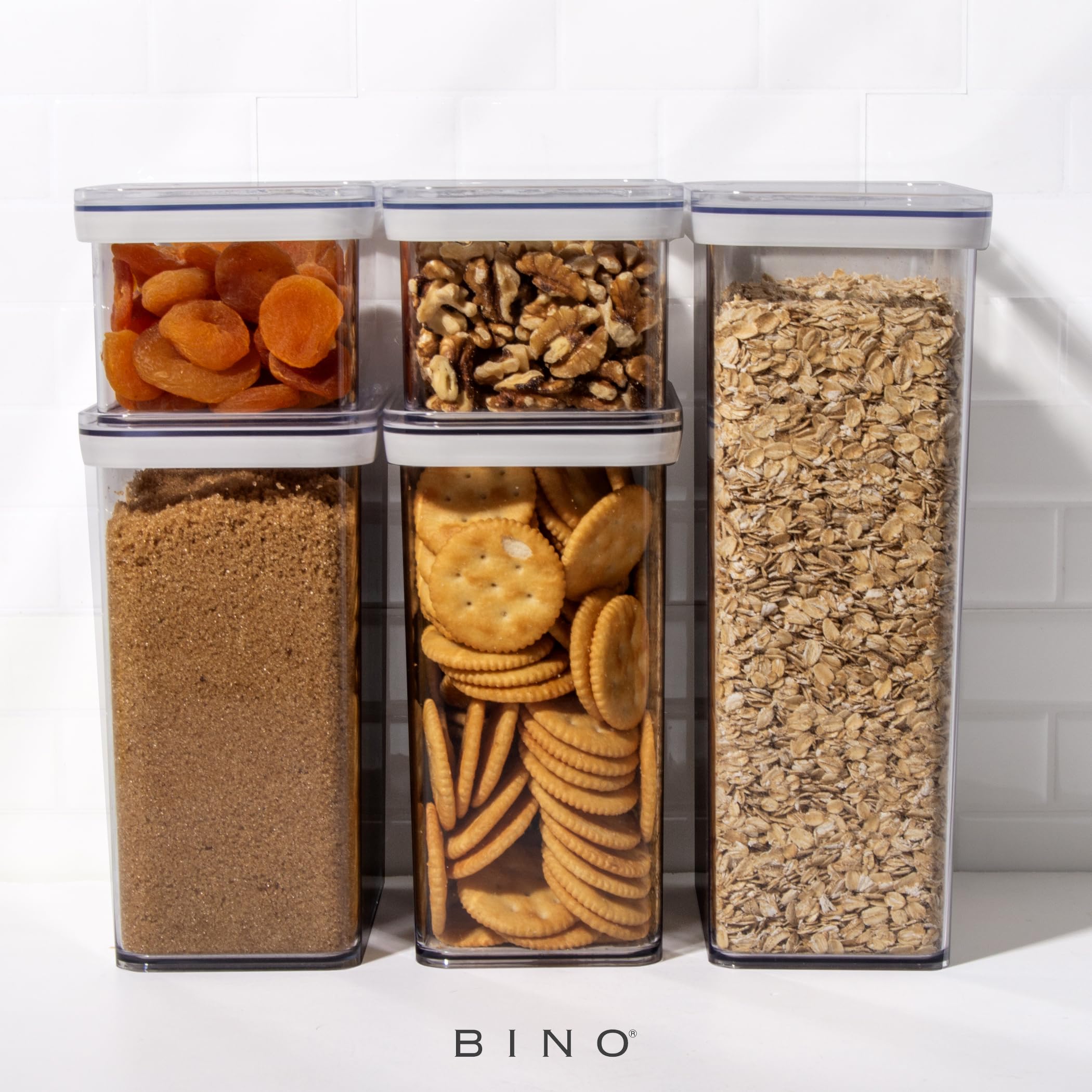 BINO Frischhaltedosen – 2,4 l | The Snap + Collection | luftdichte Vorratsdosen mit Deckel | Küche & Speisekammer Organisation | Küchenbehälter luftdicht