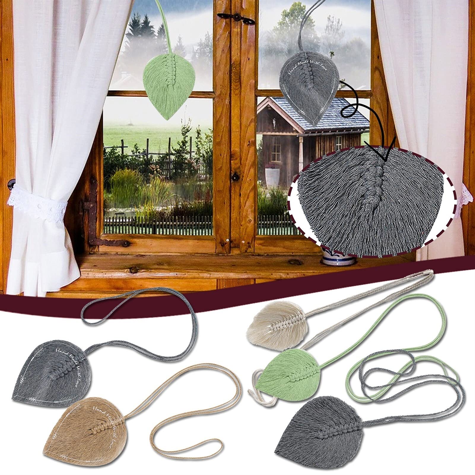 Embrasses de rideaux magnétiques, 4 pièces, sangle rideau réglable, support corde for décoration maison, accessoires fenêtre(A)