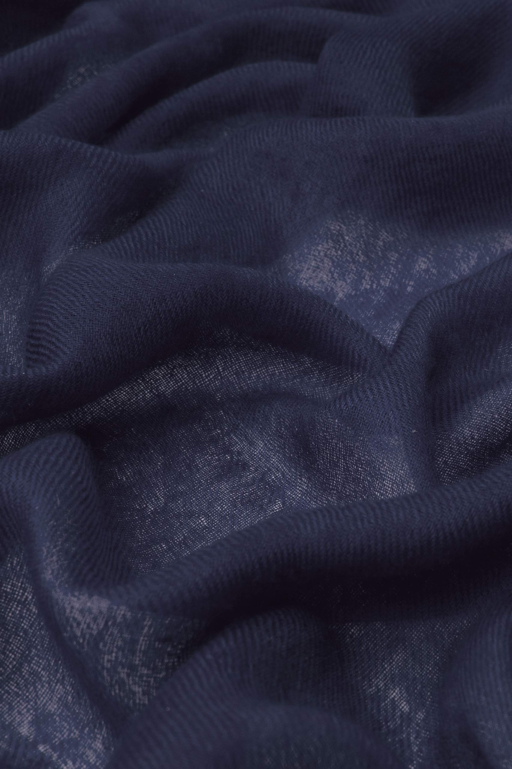 100% Cachemire Sciarpa Fatto in Kashmir (Confezione Regalo) Lana Merino Intelligente Seta Scialle Sopraffina Super Morbida Donna Uomo Pashmina Autunno Inverno Marina Blu