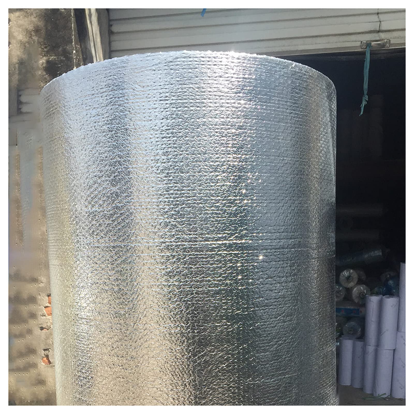 Lámina reflectora para radiador, Paneles aislantes de lámina de Burbujas, Barrera de Vapor de Aluminio, película Aislante Reflectante de Aluminio Doble con Burbujas, 4-5 mm, Ideal para Techo
