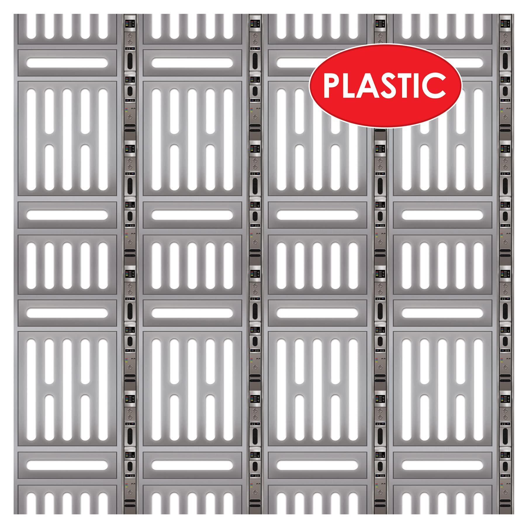 Beistle Party Supplies Space Station Backdrop, 4' x 30', Gray/Black/White - Image 3