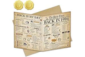 Nostalgic 30th Birthday Card Gift for Men and Women, 1994 Back-in-Time Keepsake