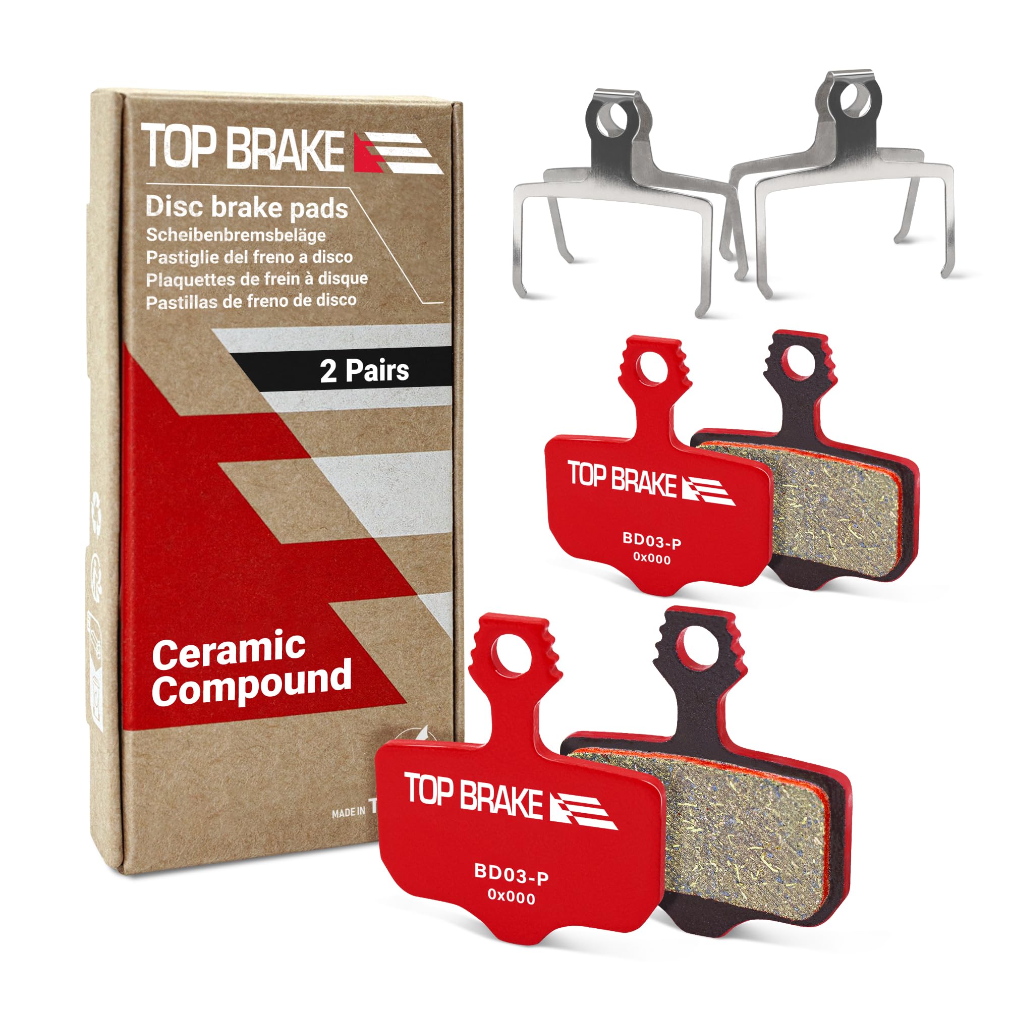 TOP BRAKE Plaquettes de Frein à Disque compatibles Sram Level T/TL/Ultimate B1, XX/X0/XXWC, DB1/3/5, Avid Elixir 1/3/5/7/9/R/ER/CR Mag VTT, VTTAE, Gravel, XC
