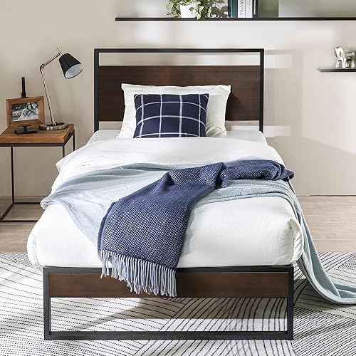 Miniatura 18 de ZINUS Suzanne - Base de cama de plataforma de metal y madera de 37 pulgadas, construcción de madera maciza y acero, no necesita somier, soporte de