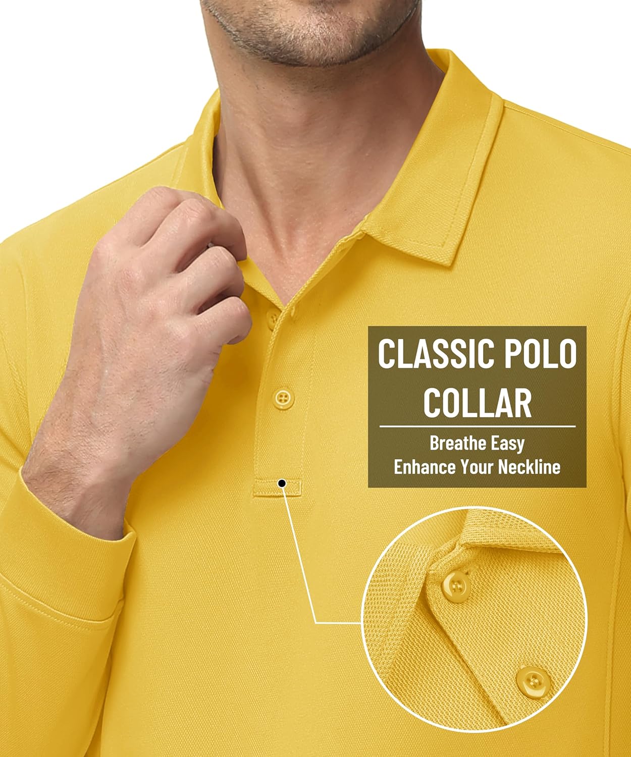 MAGNIVIT Men's Polo Shirts Long Sleeve Quick Dry Performance Shirt Military Tactical Army Combat Polo Shirts - Image 7