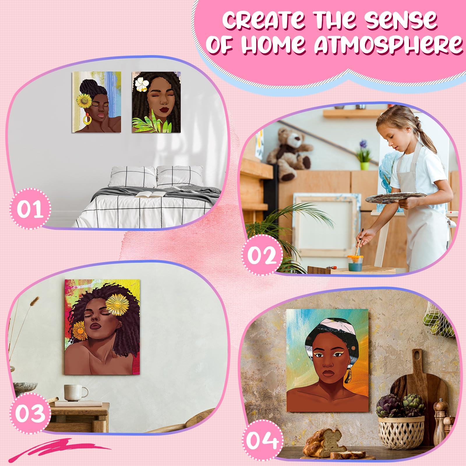 Amazon.com: Sherr 15 Set Pre Drawn Painting Canvas for Adults 8 x