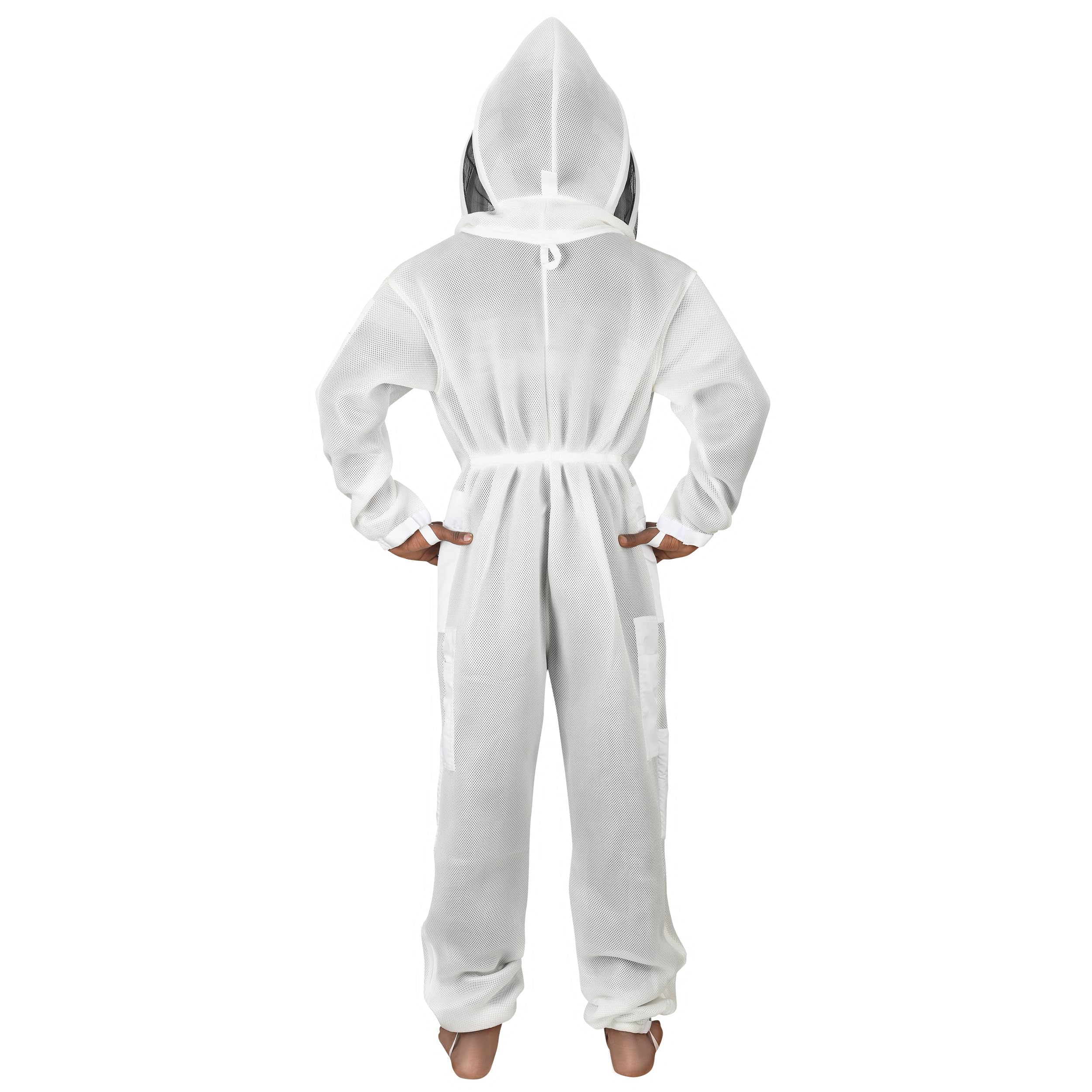 BP-411 - Traje completo de apicultura con sombrero de cerca, malla transpirable, protección contra picaduras, malla de aire ultraligera